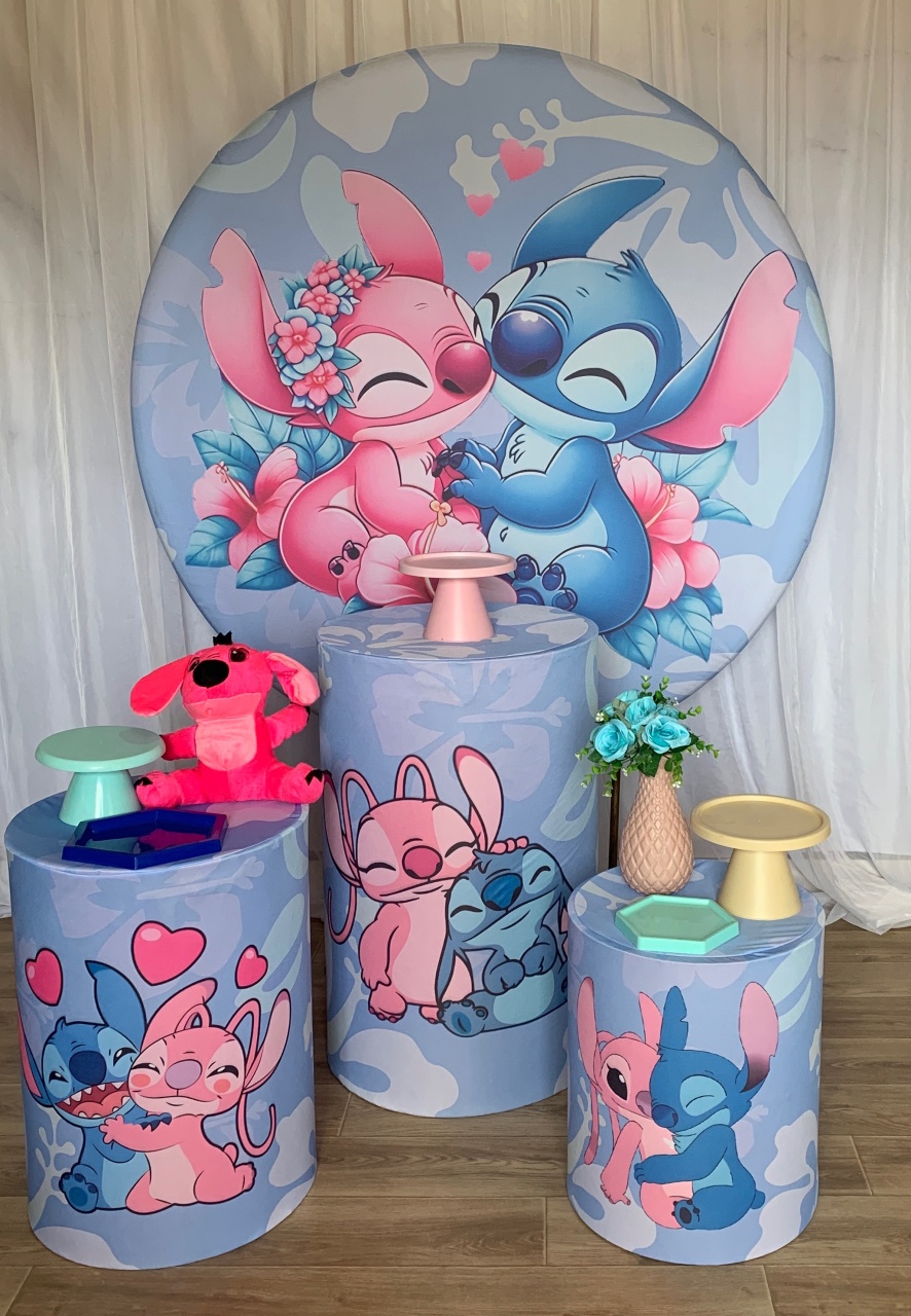 Kit Prata Stitch E Angel  - AMORETTO LOCAÇÕES