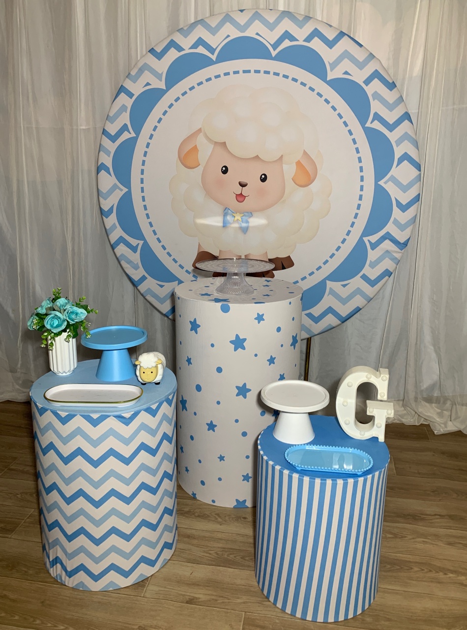 Kit Prata Ovelinha Azul - AMORETTO LOCAÇÕES