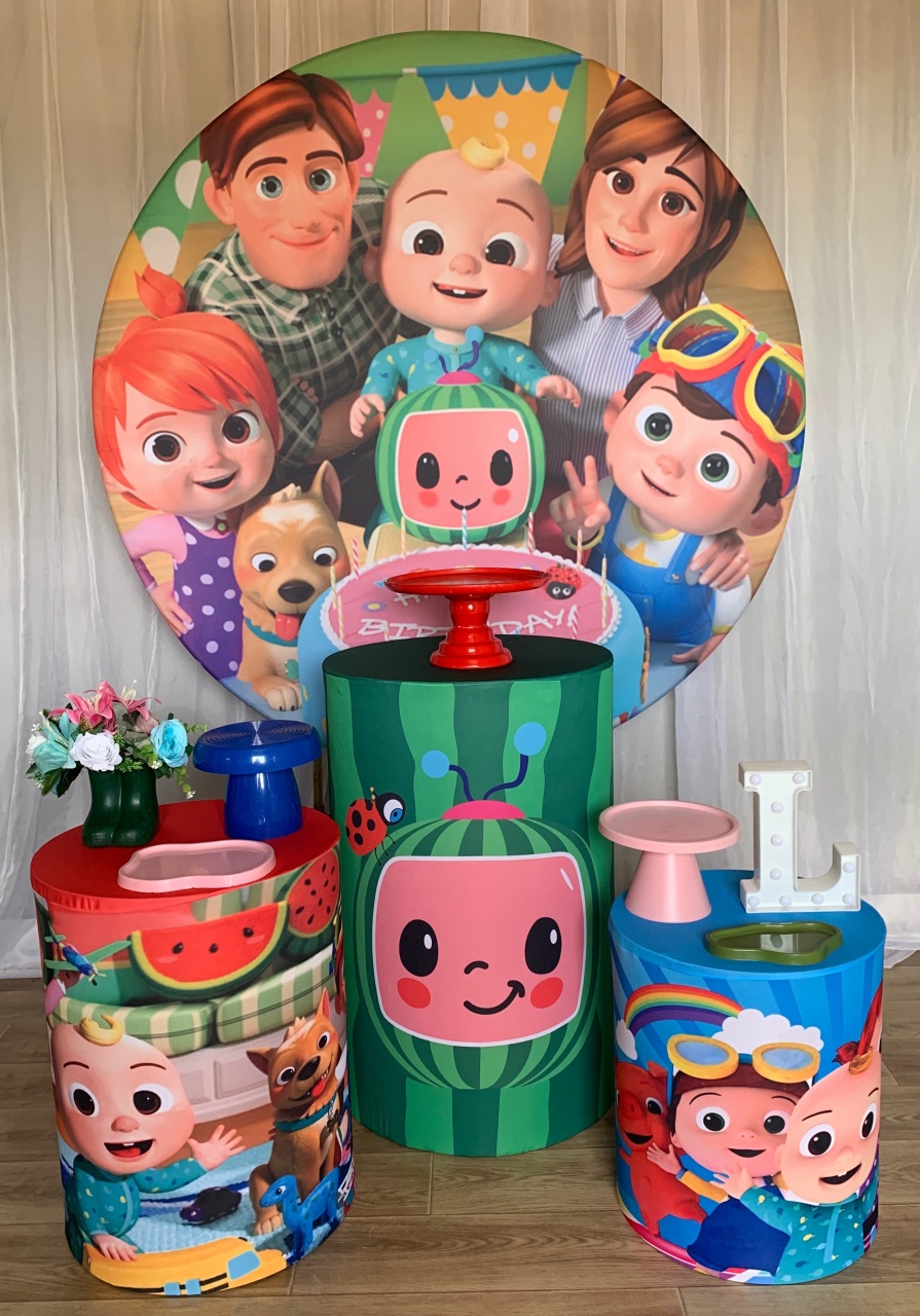 Kit Prata Cocomelon  - AMORETTO LOCAÇÕES