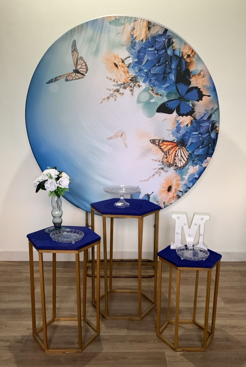 Kit Prata Borboleta Azul 2 - AMORETTO LOCAÇÕES