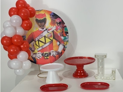 Festa Na Mesa Power Ranger - AMORETTO LOCAÇÕES