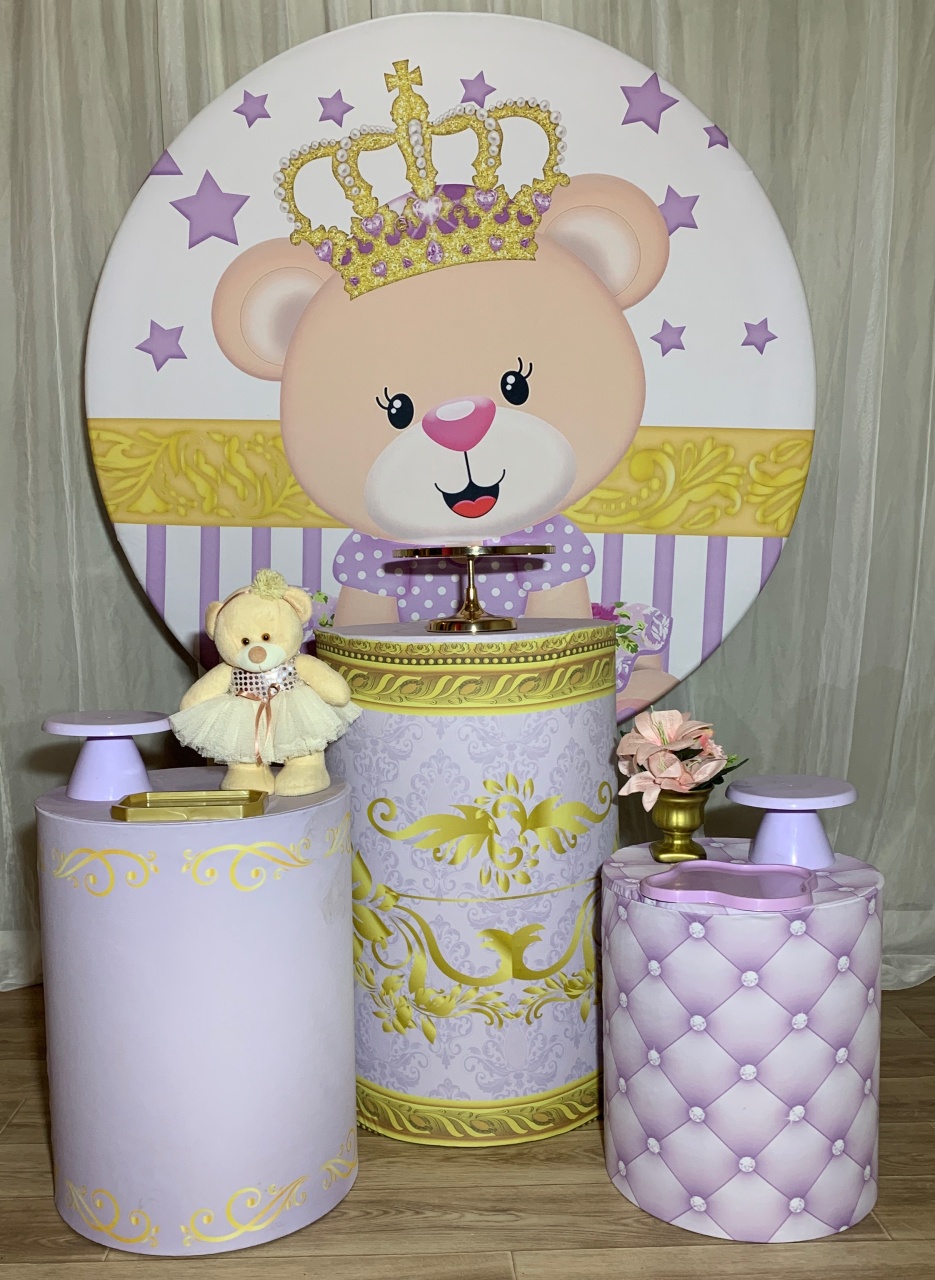 Kit Prata Ursa Lilas - AMORETTO LOCAÇÕES