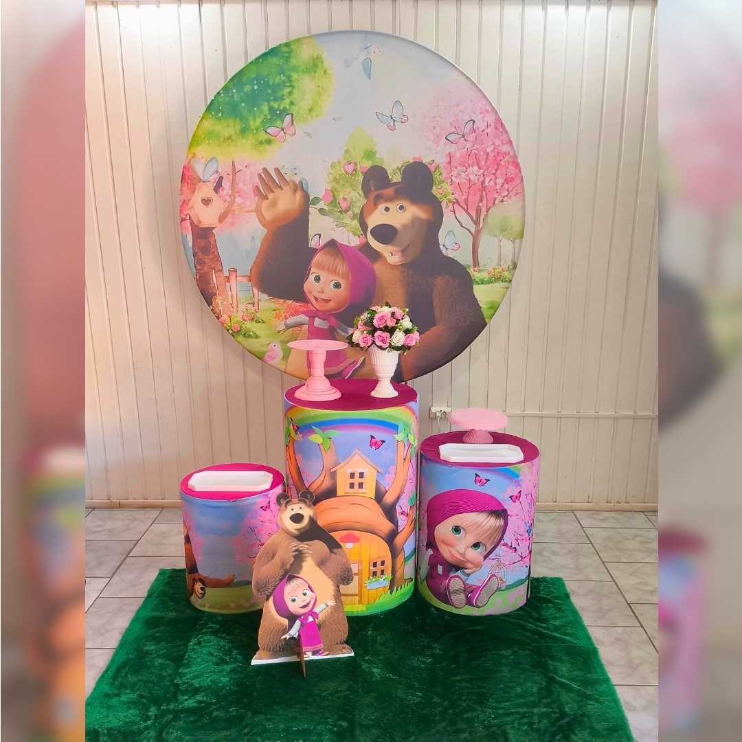 Kit Prata Marsha E O Urso - Malufestafacil