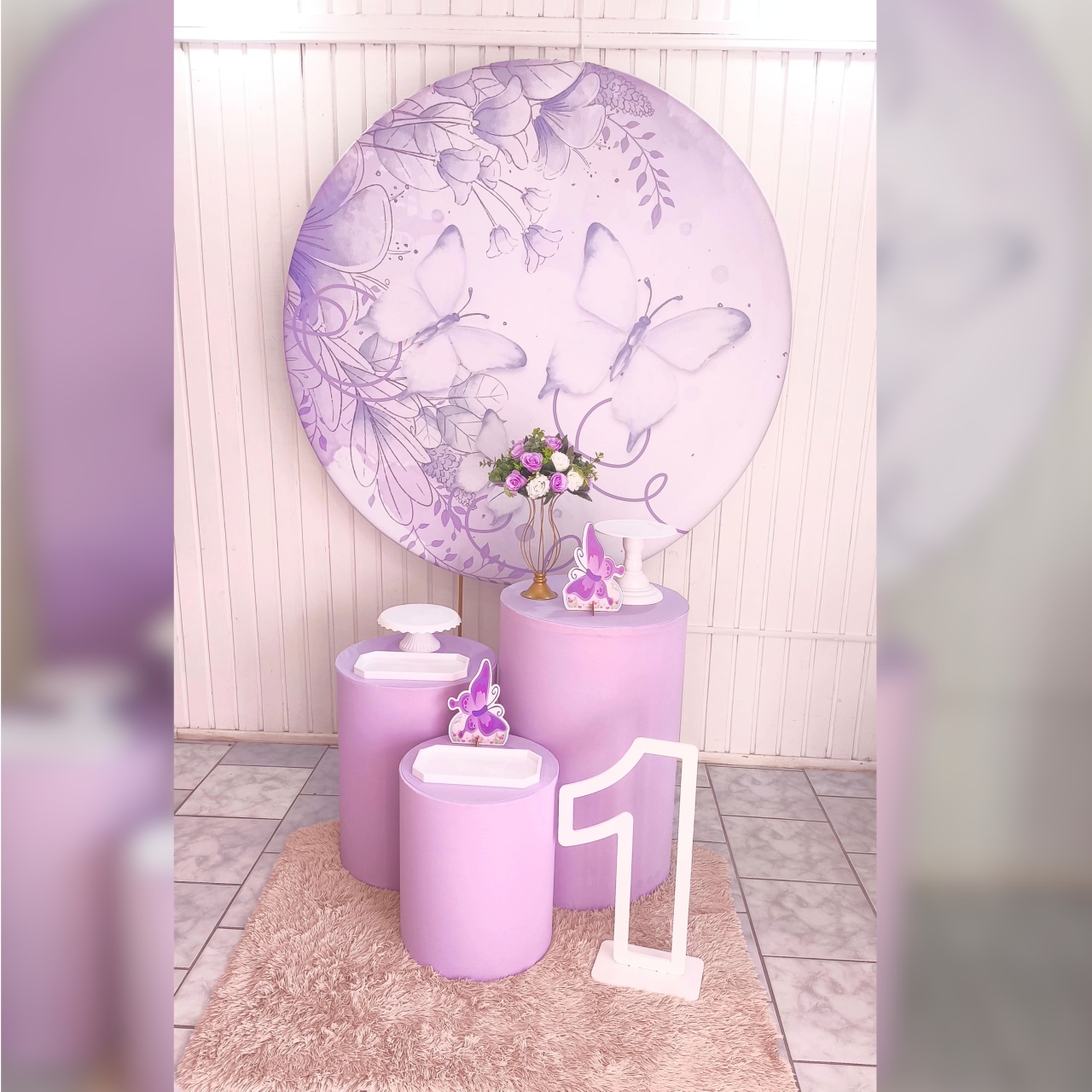 Kit Prata Borboleta Lilas - Malufestafacil