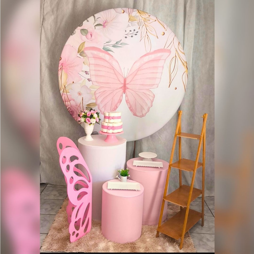 Kit Prata Borboleta Com Escada - Malufestafacil