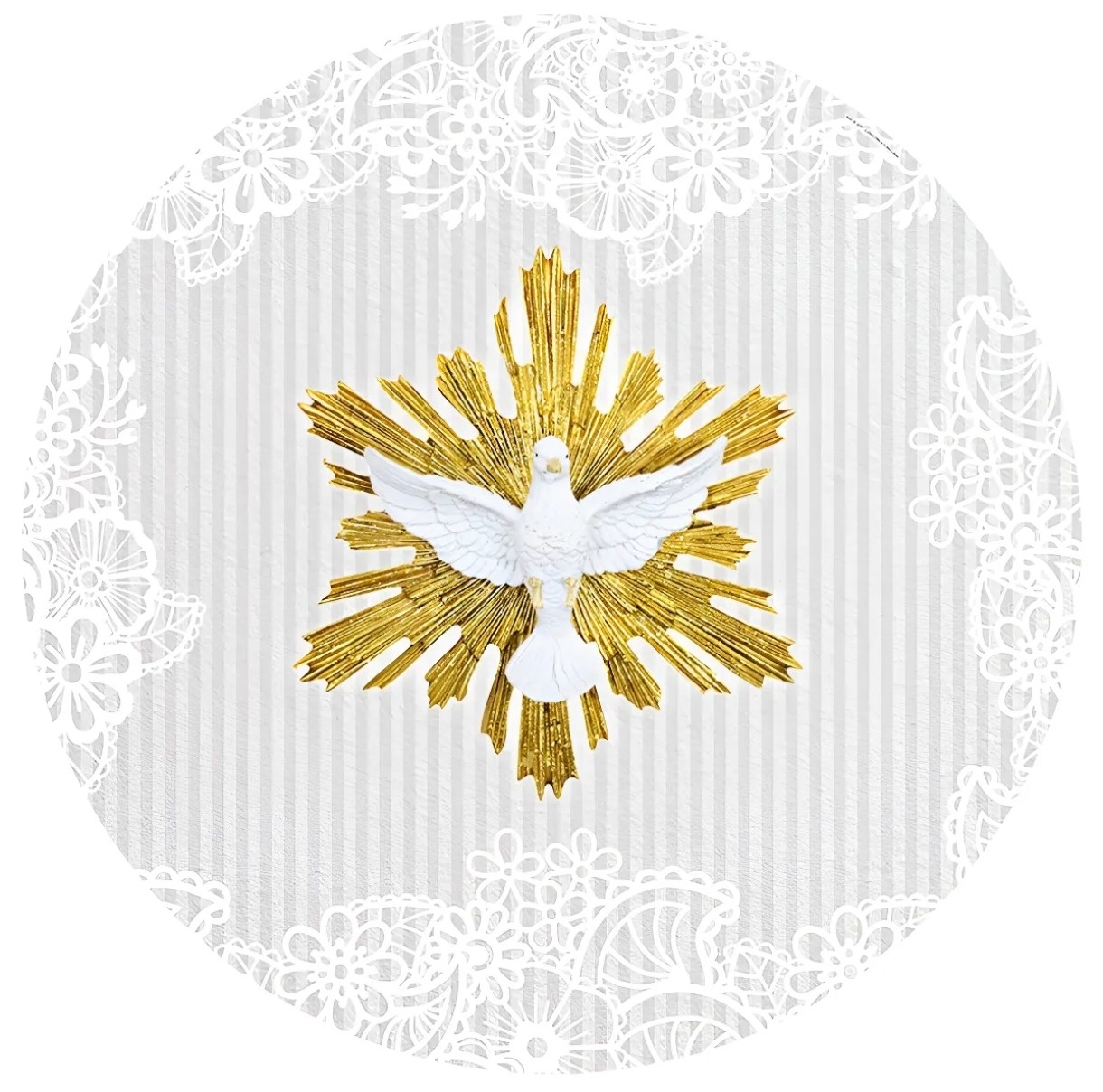 Capa de Painel Redondo Batizado  - Malufestafacil