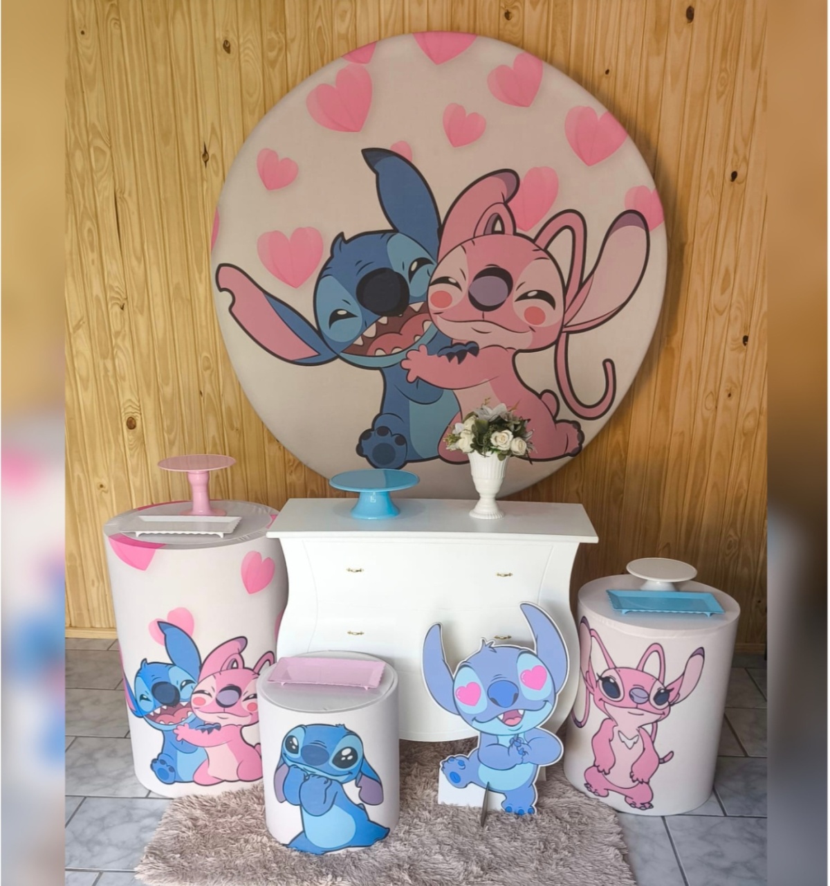 Kit Ouro Stitch E Angel - Malufestafacil