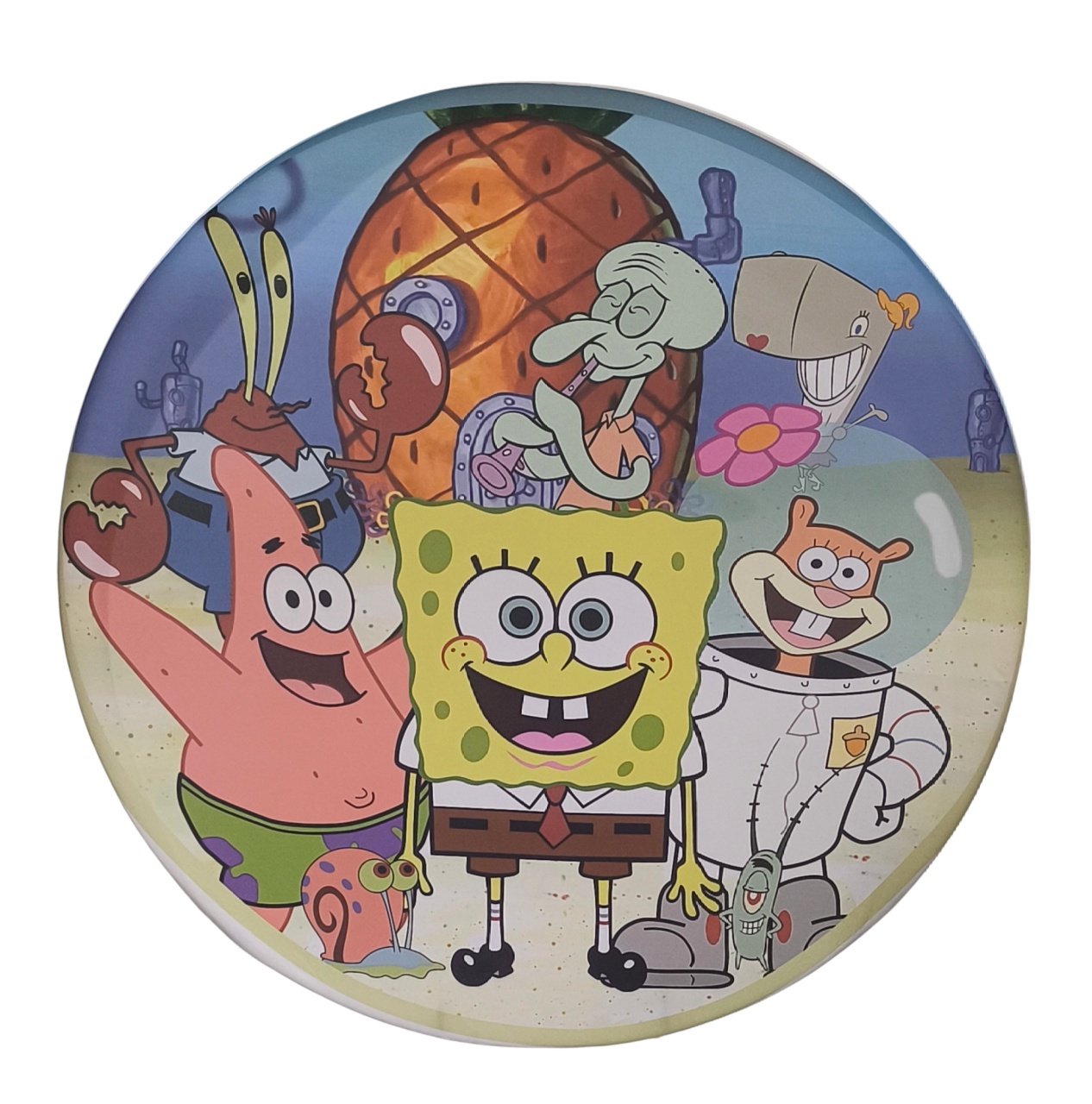 Capa de Painel Redondo Bob Esponja  - Malufestafacil