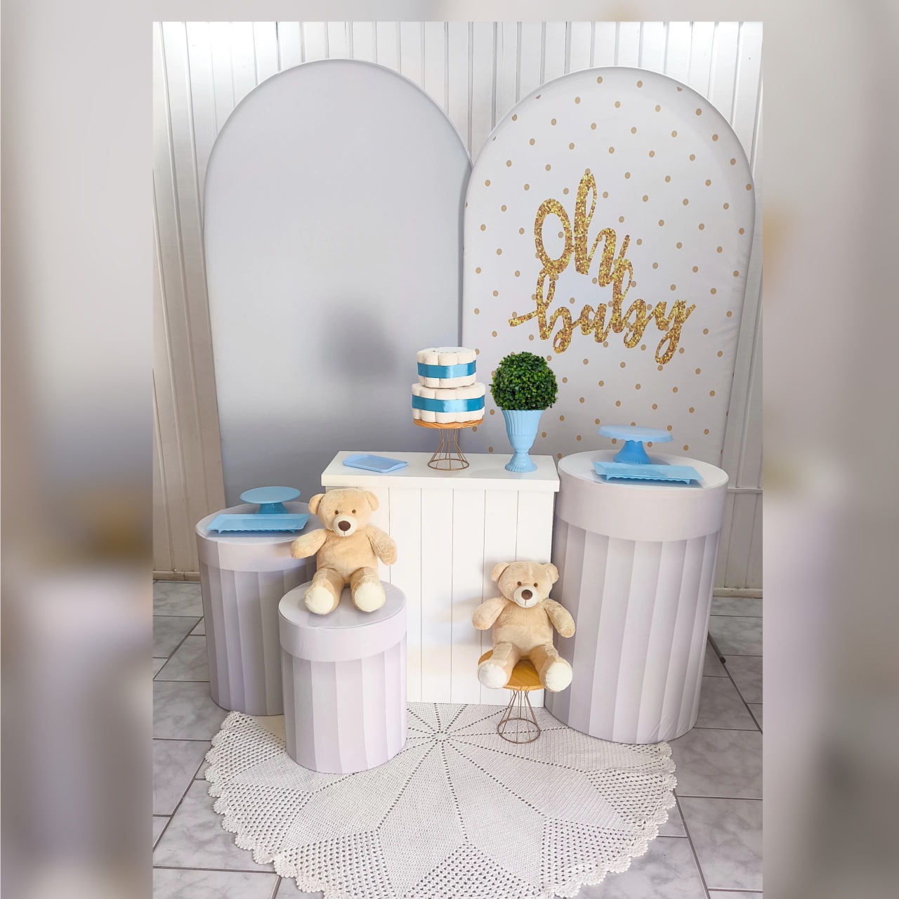 Kit Diamante Cha de Fraldas Menino - Malufestafacil