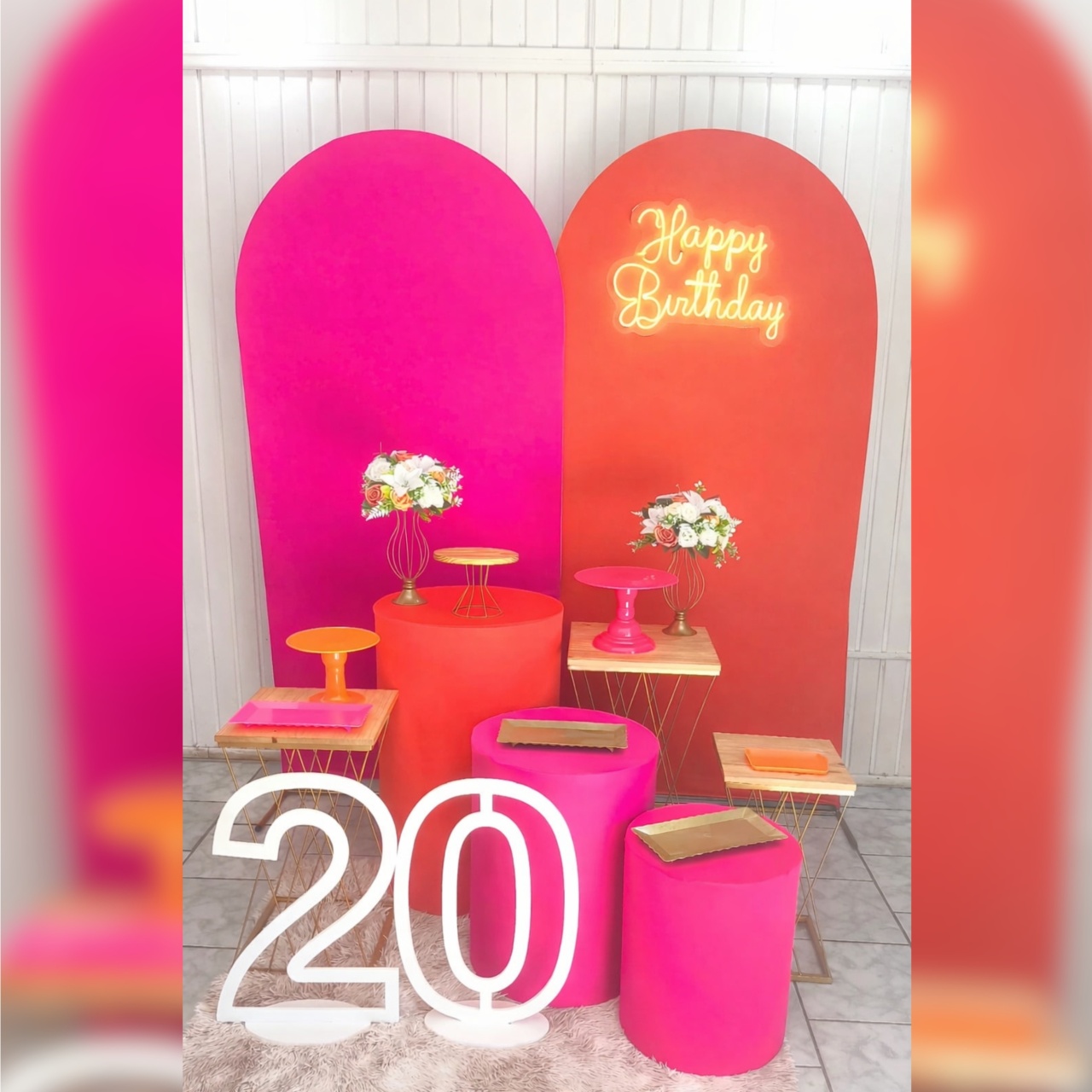 Kit Adulto  Laranja C/ Pink  - Malufestafacil