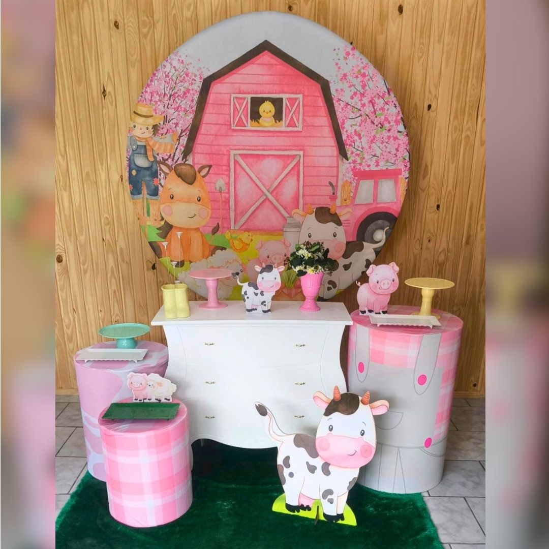 Kit Ouro Fazendinha Rosa - Malufestafacil