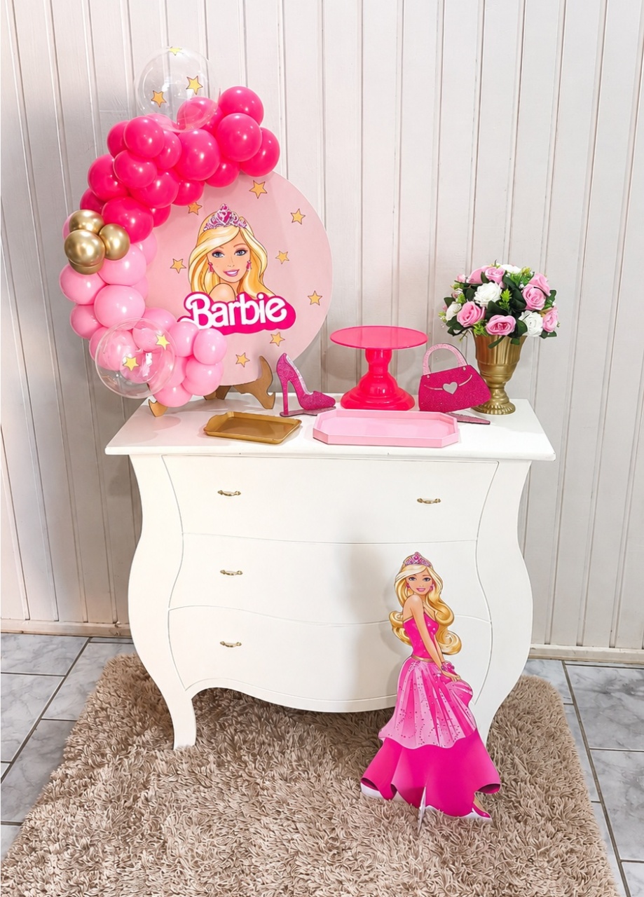 Mini Kit C/ Mesa Barbie - Malufestafacil