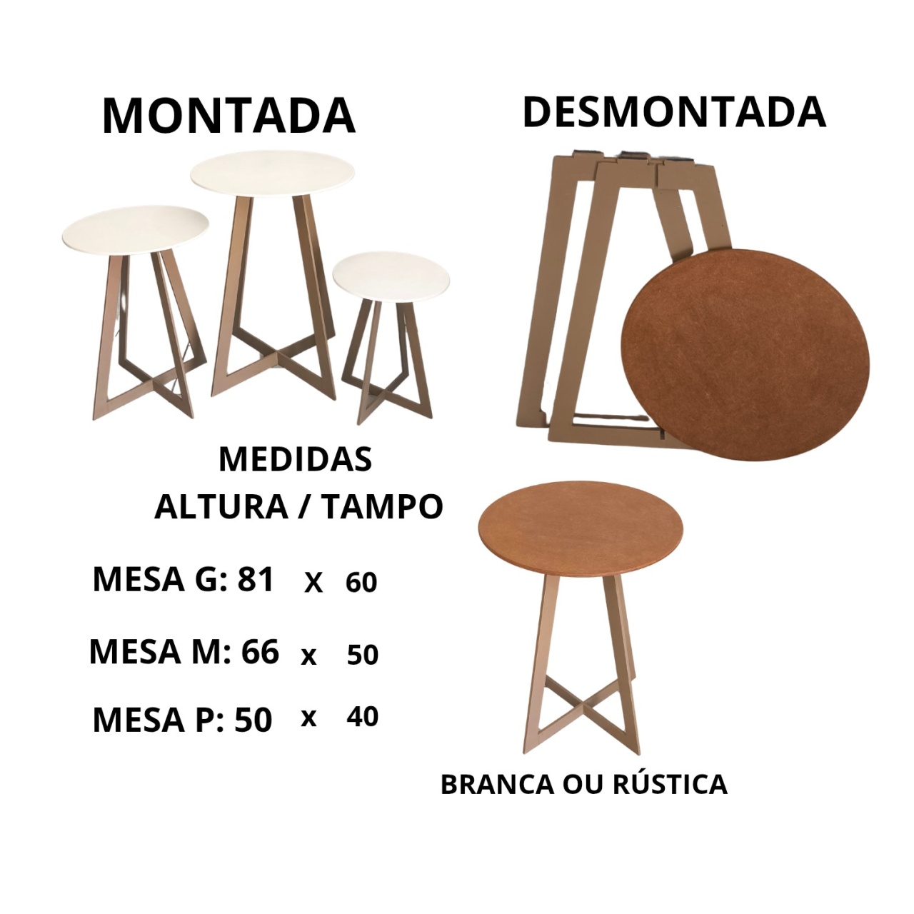 Mesa de Mdf (Trio) - Malufestafacil