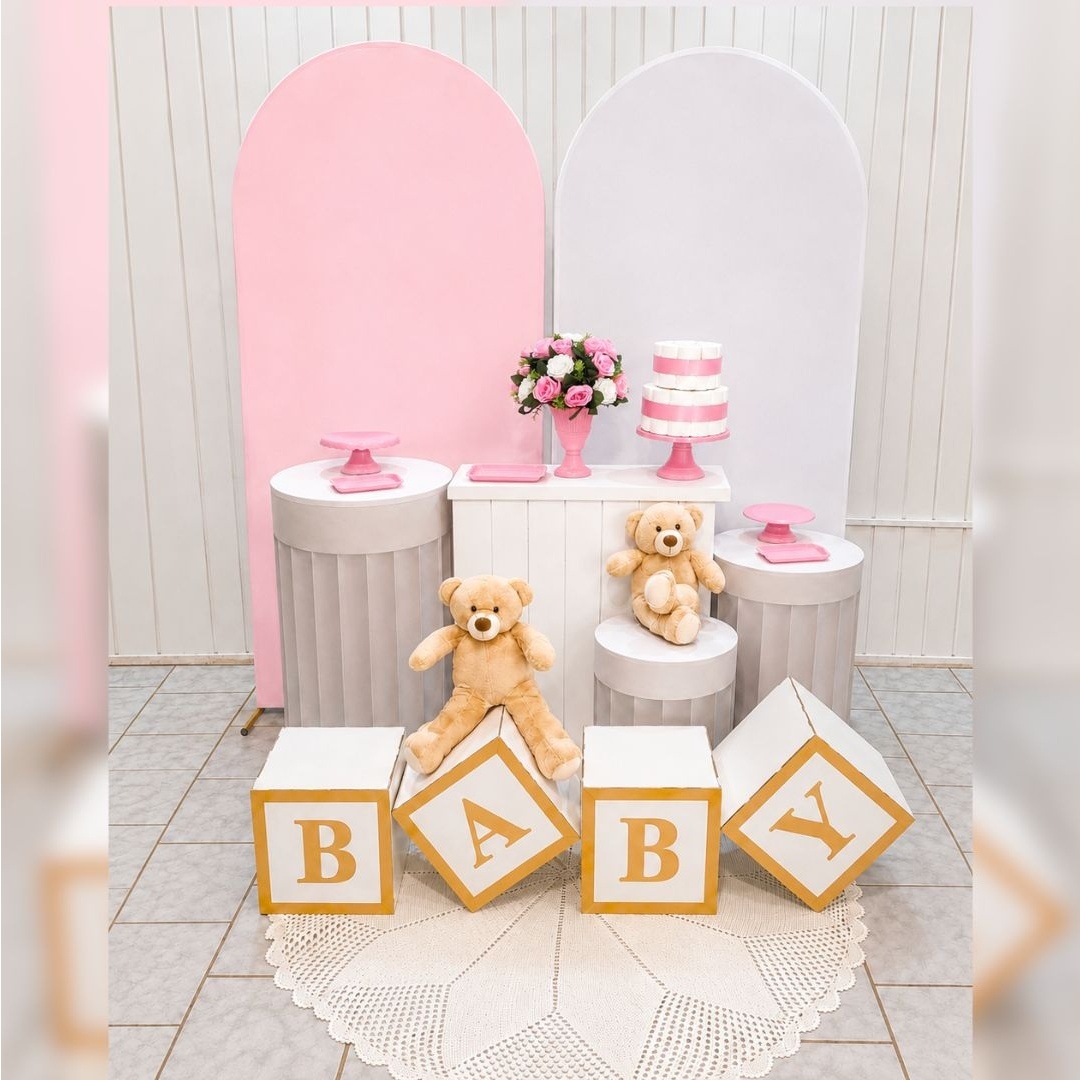 Kit Diamante Cha de Bb Menina - Malufestafacil