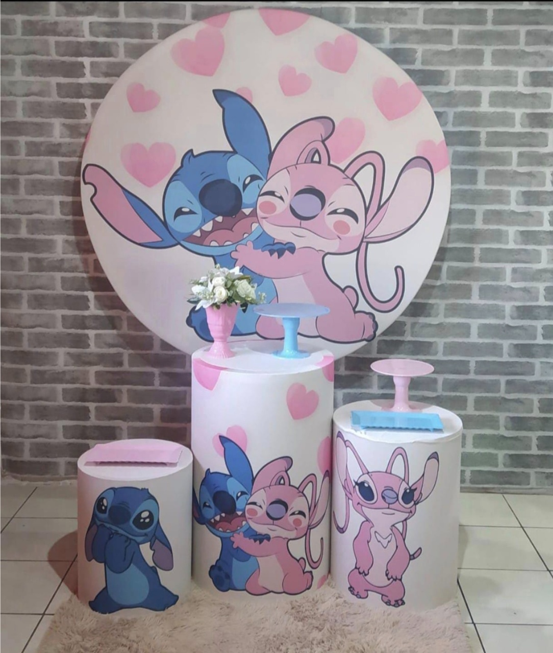 Kit Prata Stitch E Angel - Malufestafacil