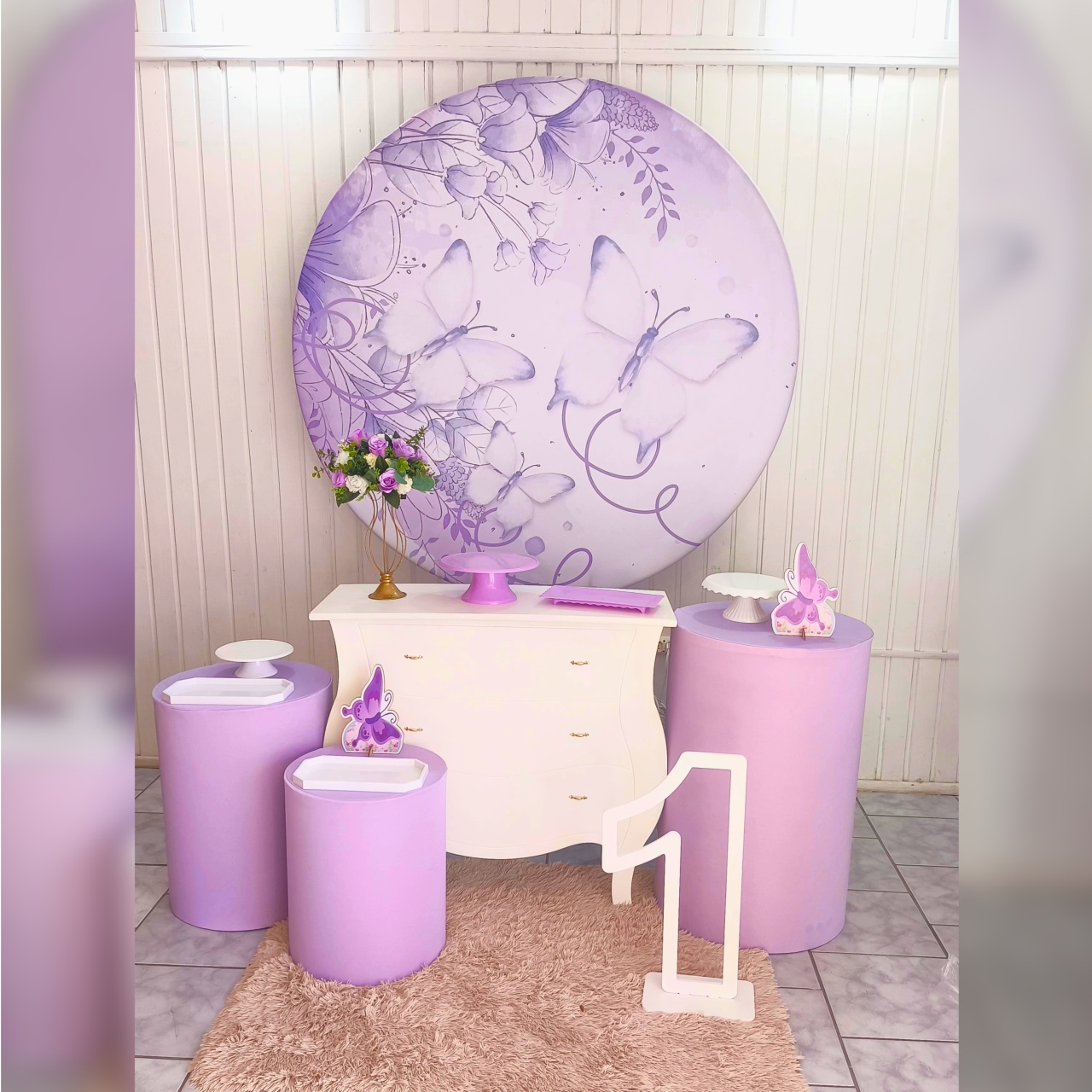 Kit Ouro Borboleta Lilas - Malufestafacil