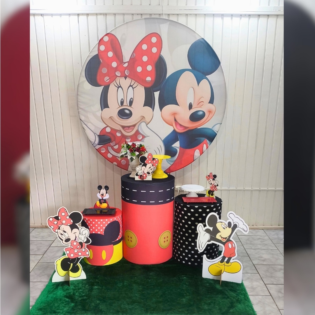 Kit Prata Minie E Michey - Malufestafacil