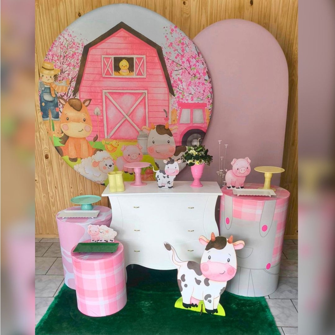 Kit Diamante Fazendinha Rosa - Malufestafacil