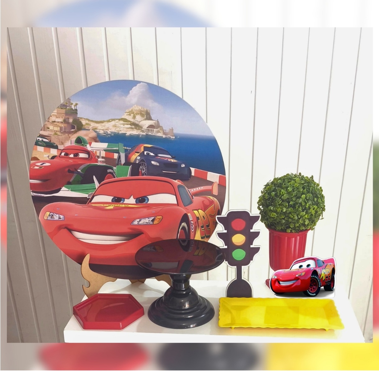 Mini Kit de Mesa Relâmpago Mcqueen - Malufestafacil