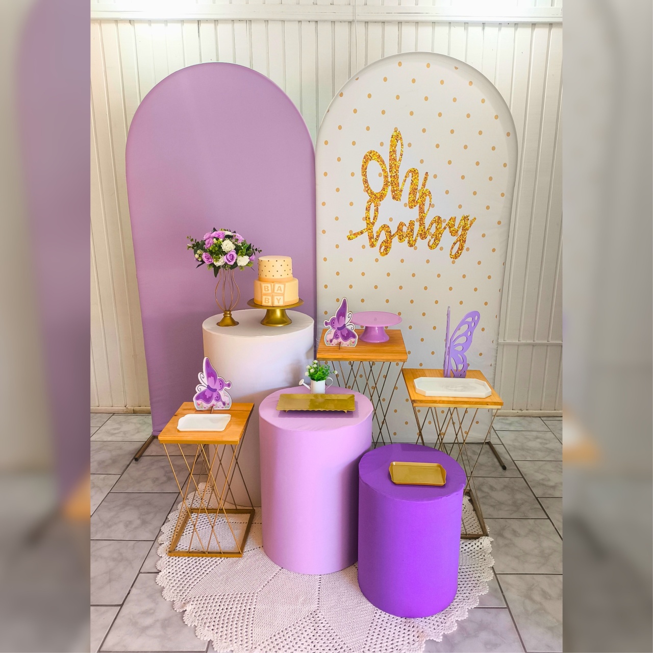 Kit Diamante Cha de Fraldas Menina - Malufestafacil
