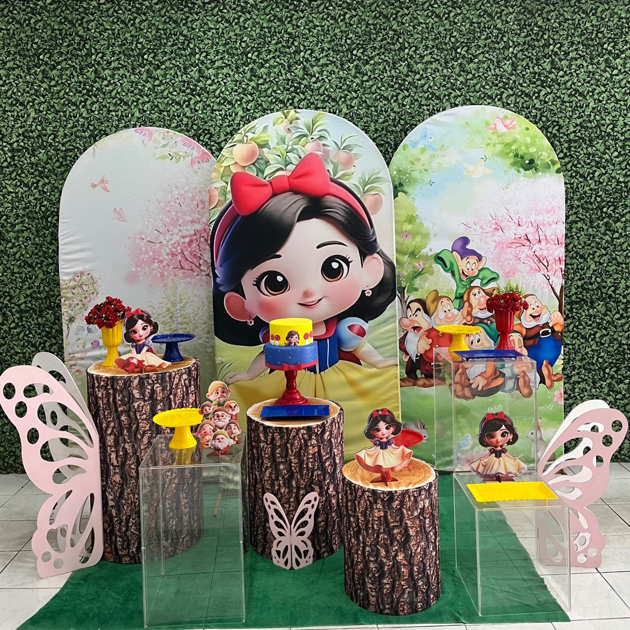 Branca de Neve Baby 1 Cubos 3 Painéis Luxo  - Preciosa Festas