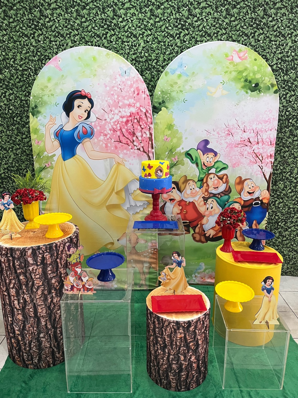 Branca de Neve Jovem Cubos Acrílico  - Preciosa Festas
