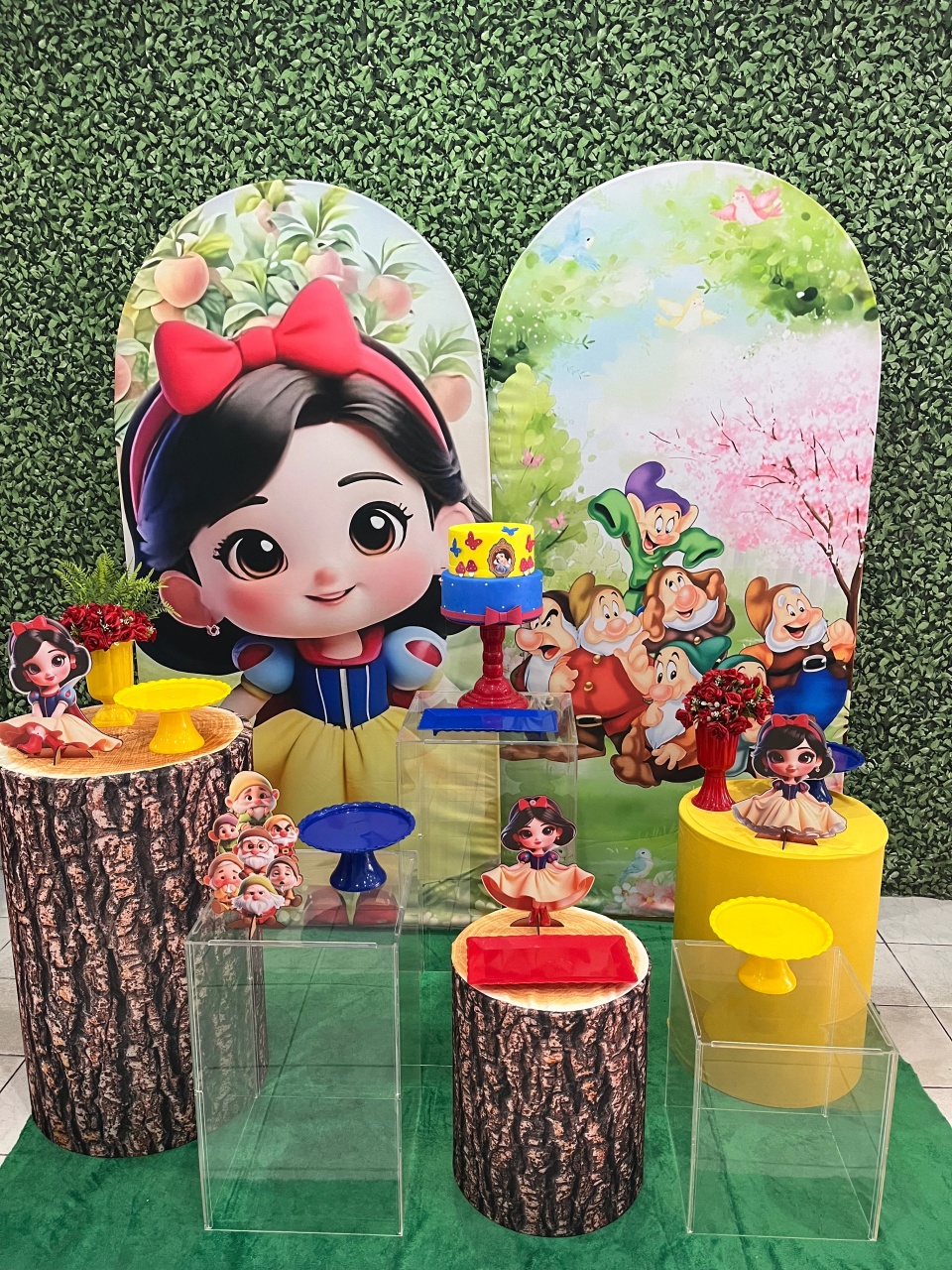 Branca de Neve Baby 1 Cubos Acrílico Luxo - Preciosa Festas