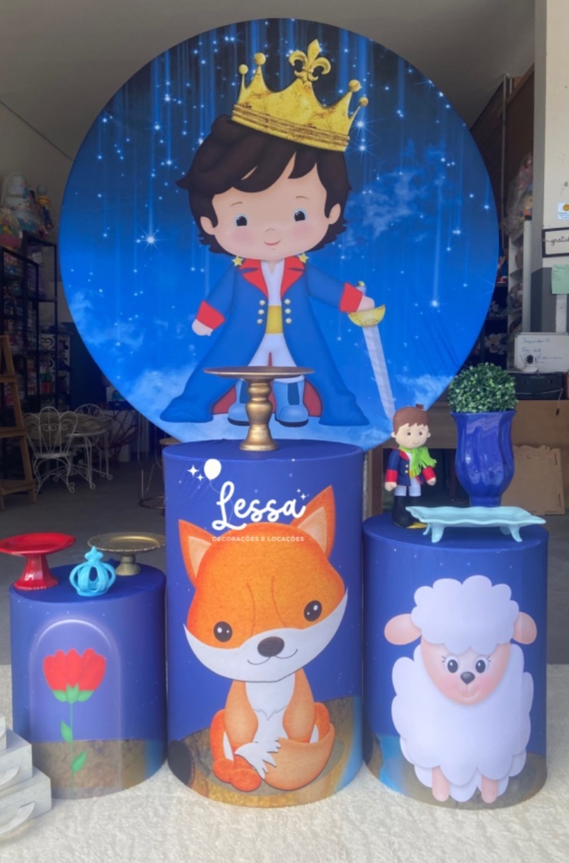 Kit Painel E Capas Pequeno Príncipe Moreno - Brilhar Festas e Locações