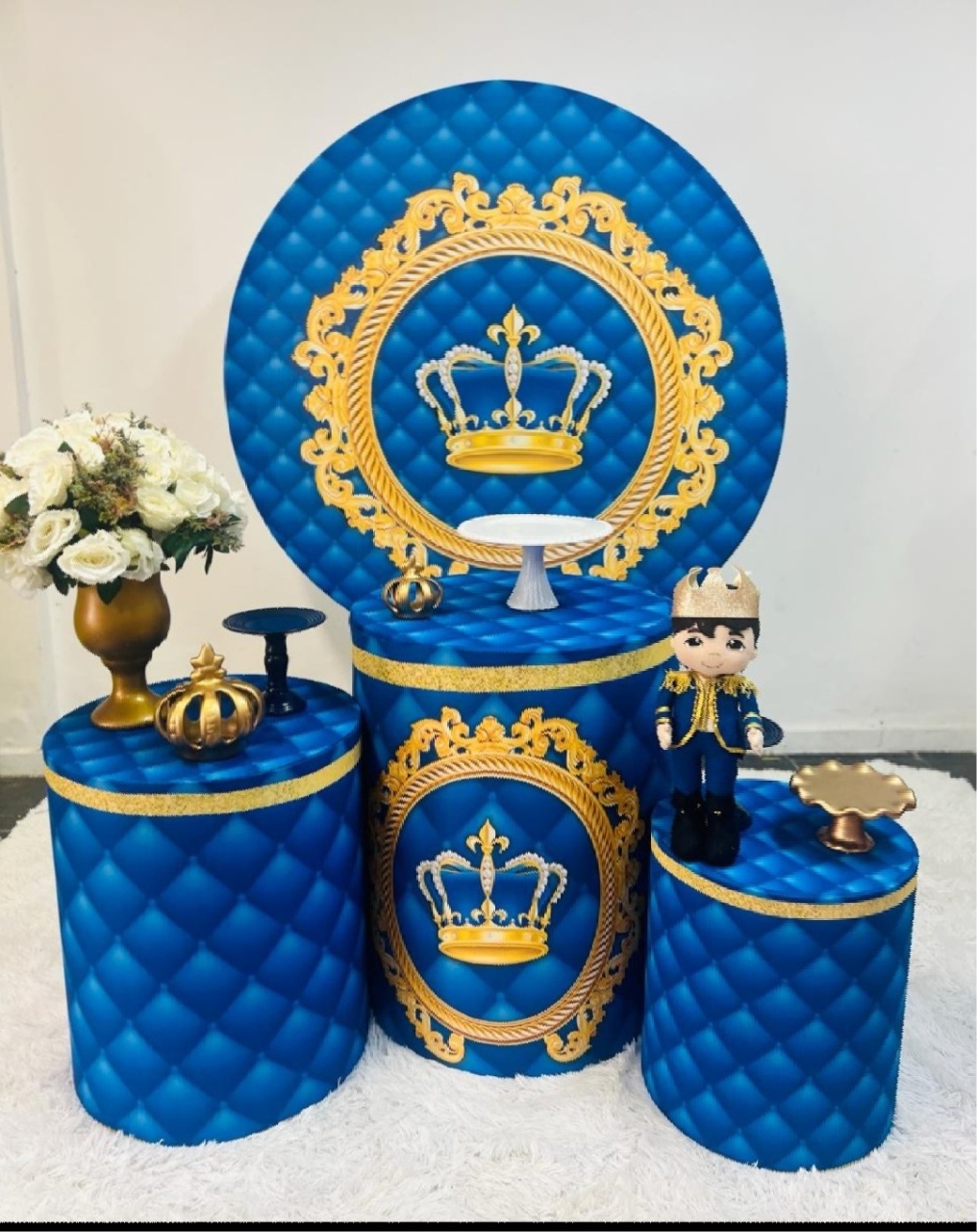 Kit Capas Realeza Azul Royal - Brilhar Festas e Locações