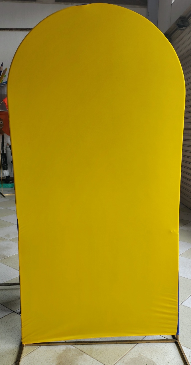 Painel Vest Facil Dupla Face Amarelo Ovo Com Azul Royal - Brilhar Festas e Locações