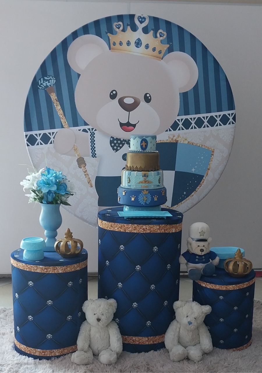Kit Capas Ursinho Princípe Royal - Brilhar Festas e Locações