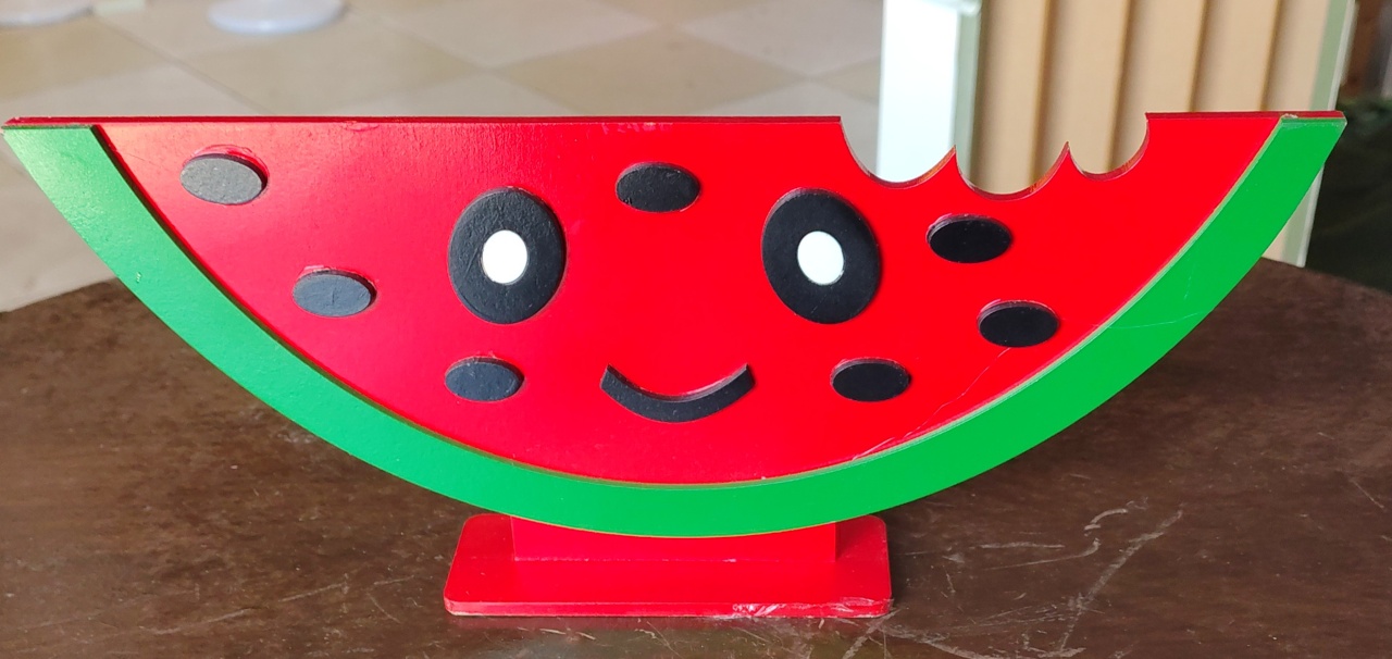 Display Mesa Melancia  3D - Brilhar Festas e Locações