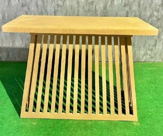 Mesa Ripada Quadrada Rústica - Brilhar Festas e Locações