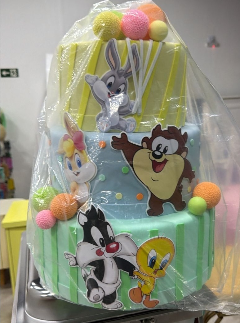Bolo Fake Baby Loney Tunes - Brilhar Festas e Locações