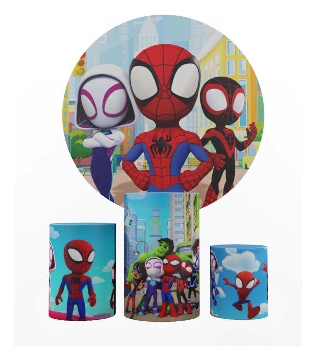 Kit Capas Homem Aranha E Seus Amigos  - Brilhar Festas e Locações