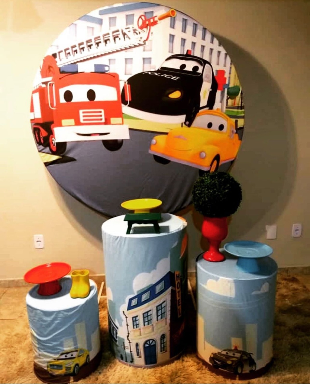 Kit Capas Carrinho Policia - Brilhar Festas e Locações