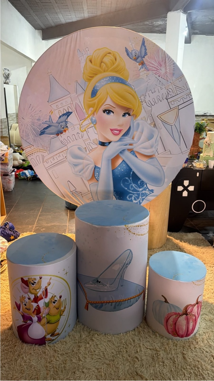 Kit Painel E Capas Cinderela - Brilhar Festas e Locações