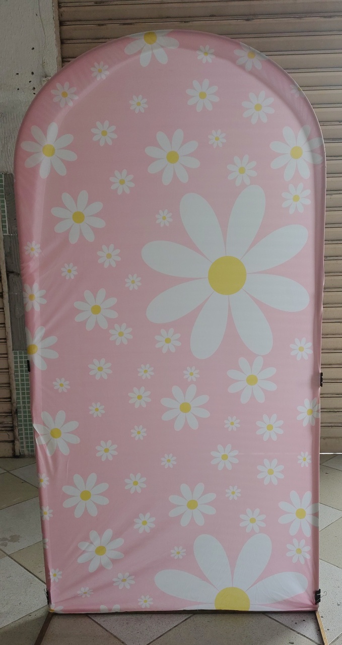 Painel Lateral Margarida Rosa  - Brilhar Festas e Locações