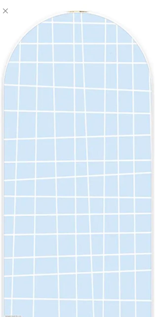 Painel Xadrez Azul Bebe - Brilhar Festas e Locações