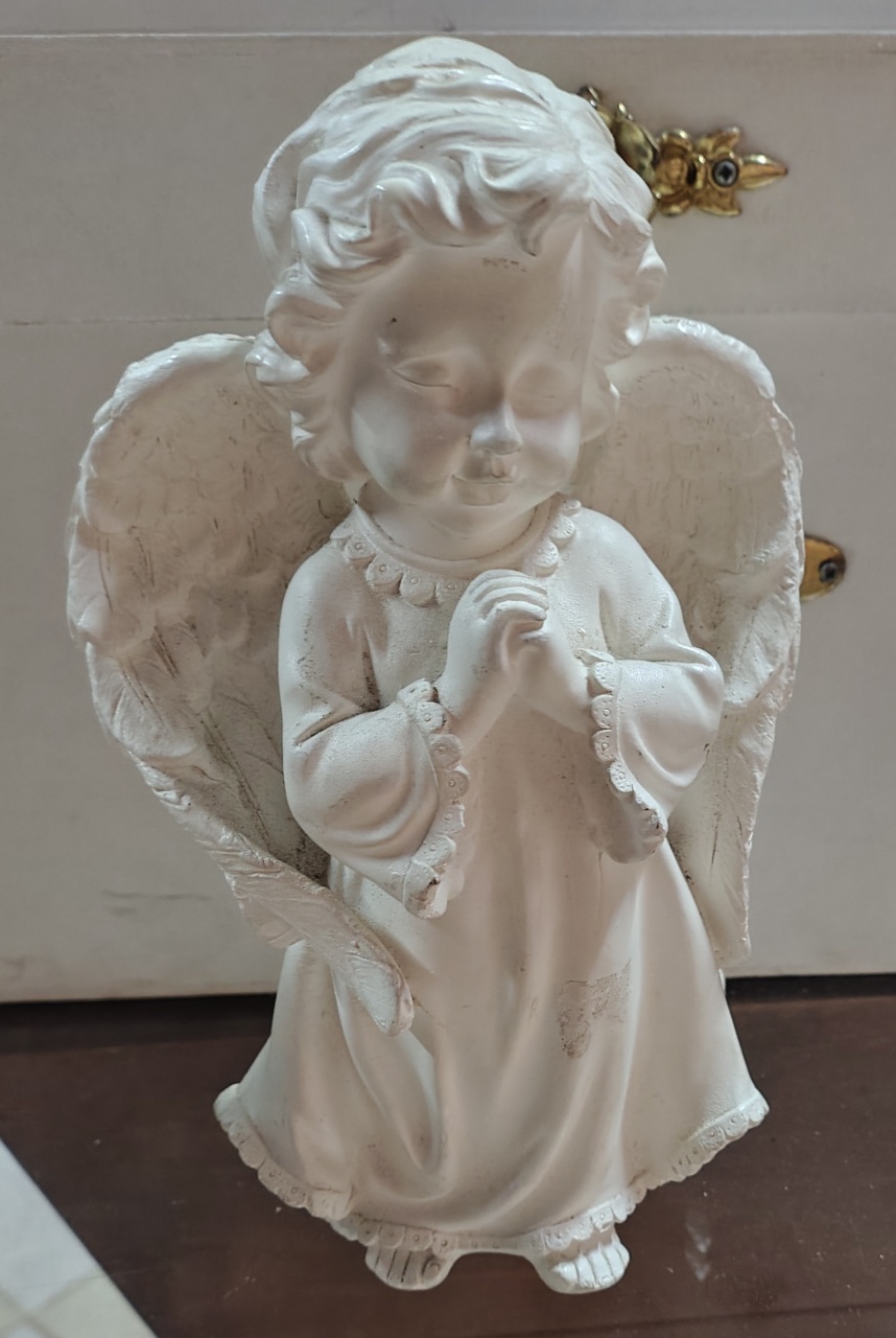 Anjinho Gesso Em Pé - Brilhar Festas e Locações
