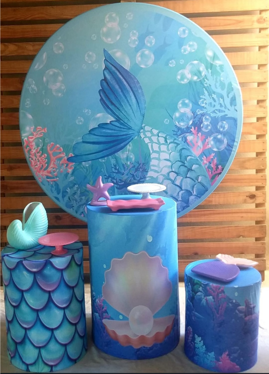 Kit Painel E Capas Sereia - Brilhar Festas e Locações