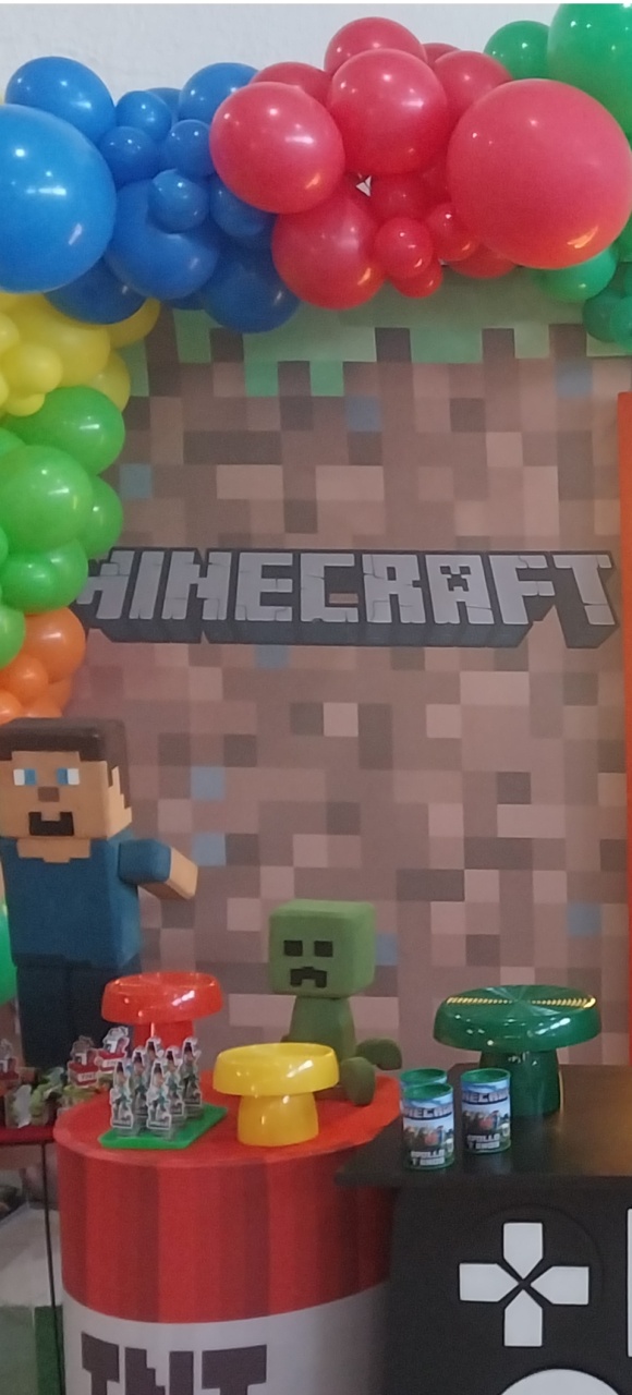 Painel Lateral Minecraft 220X1,50 - Brilhar Festas e Locações