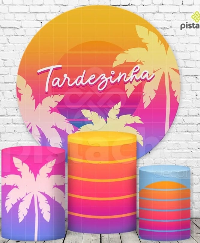 Kit Capas Tardezinha Escrita Branca - Brilhar Festas e Locações