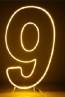 Número de Led 9 - Brilhar Festas e Locações
