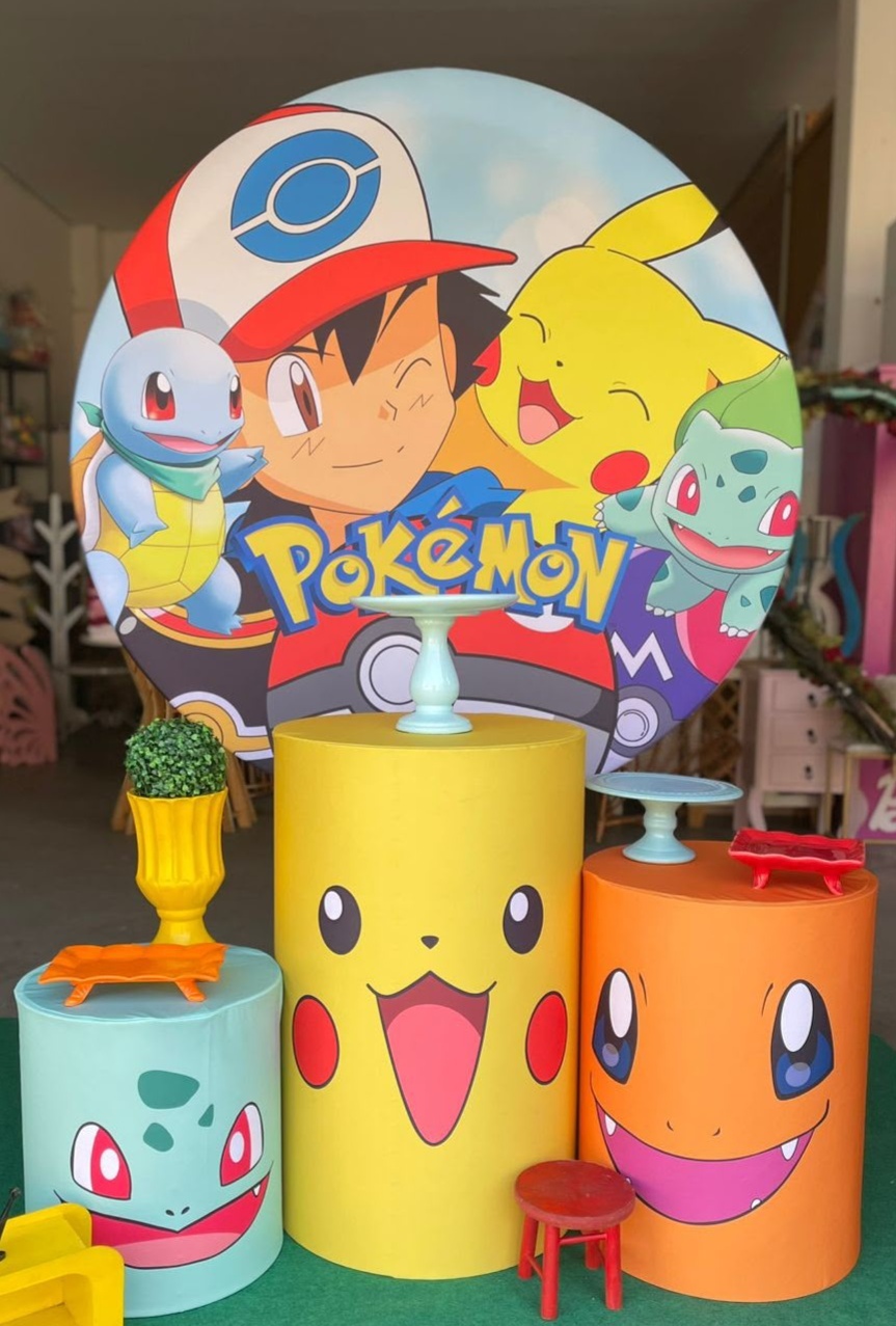Kit Painel E Capas Pokemon - Brilhar Festas e Locações