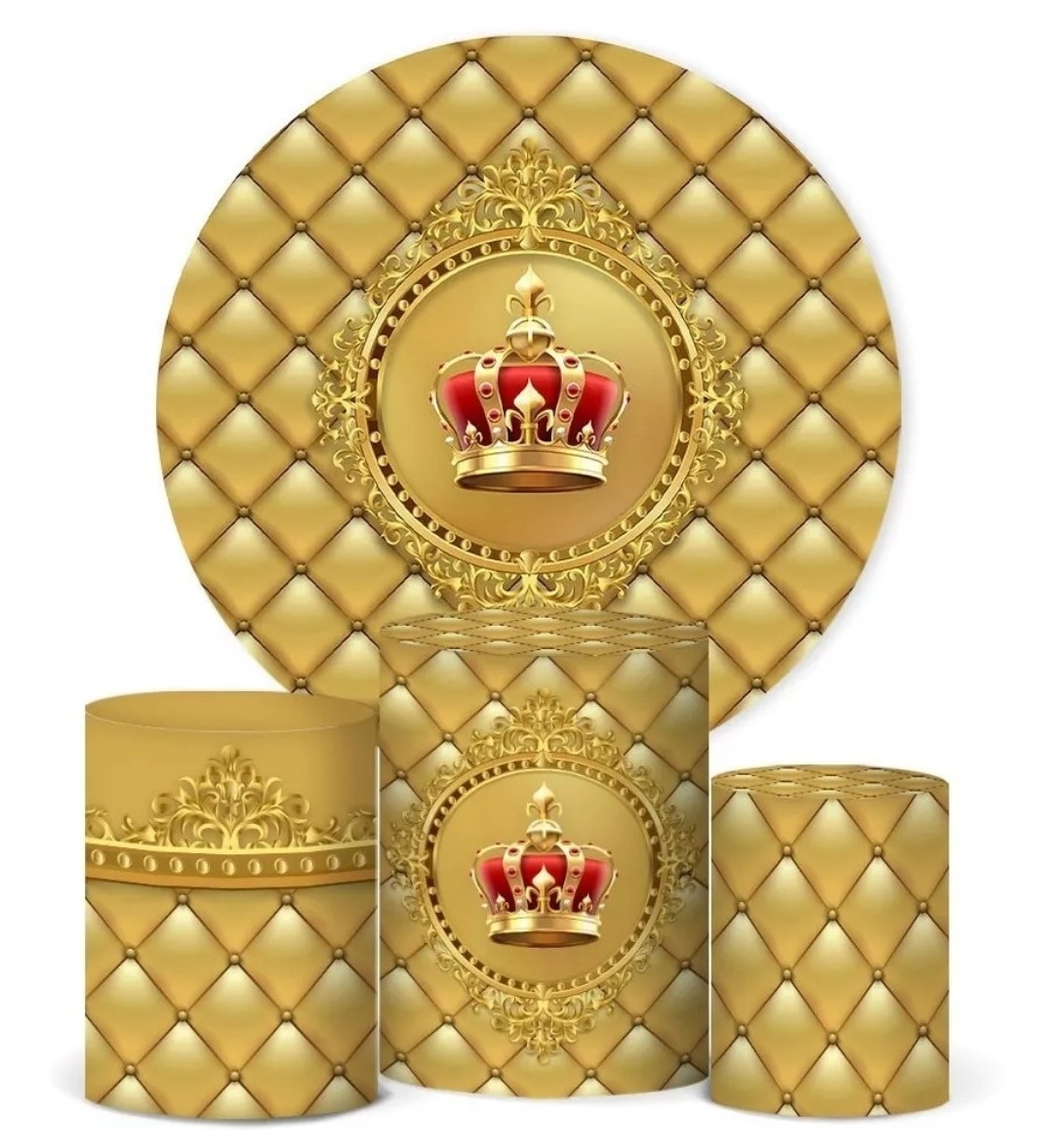 Kit Capas Realeza Dourado - Brilhar Festas e Locações