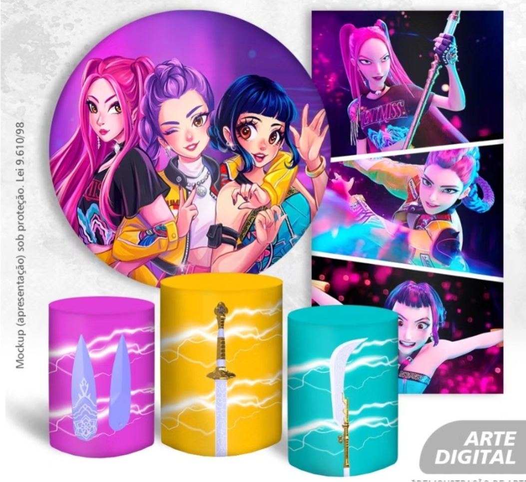 Kit Guerreiras Kpop 5 Peças - Brilhar Festas e Locações
