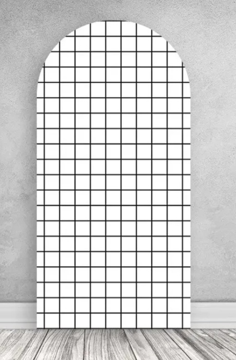Painel Vest Fácil Quadriculado Preto E Branco - Brilhar Festas e Locações