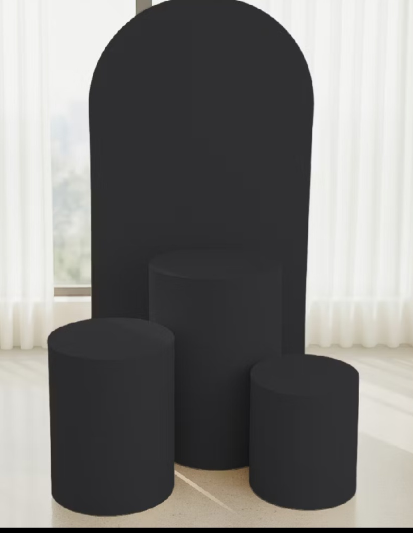 Kit Painel E Capas Vest Fácil Preta - Brilhar Festas e Locações