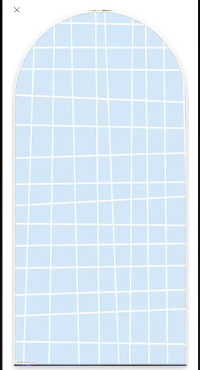 Painel Quadriculado Azul Bebe - Brilhar Festas e Locações